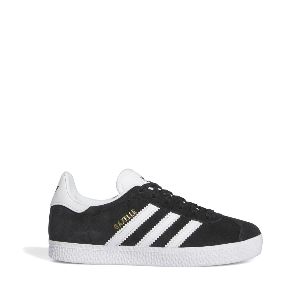 Zwart en witte jongens adidas Originals Gazelle sneakers van suede/voering:mesh/voetbed: ortholite met veters