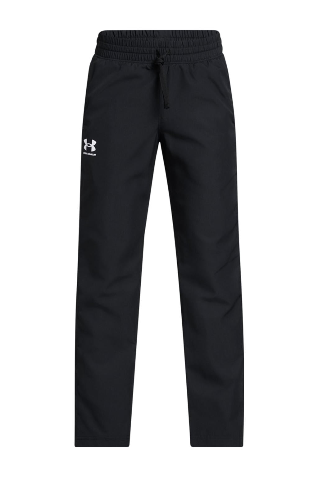 Zwart en witte jongens en meisjes Under Armour joggingsbroek van polyester met relaxed, elastische tailleband met koord en logo dessin