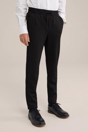 slim fit broek zwart