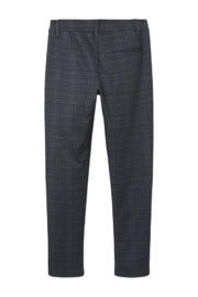 thumbnail: Antraciete jongens NAME IT KIDS geruite slim fit broek van polyester met regular waist