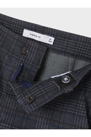 thumbnail: NAME IT KIDS geruite slim fit broek NKMSILAS antraciet