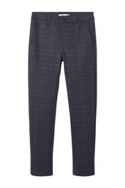 thumbnail: Antraciete jongens NAME IT KIDS geruite slim fit broek van polyester met regular waist