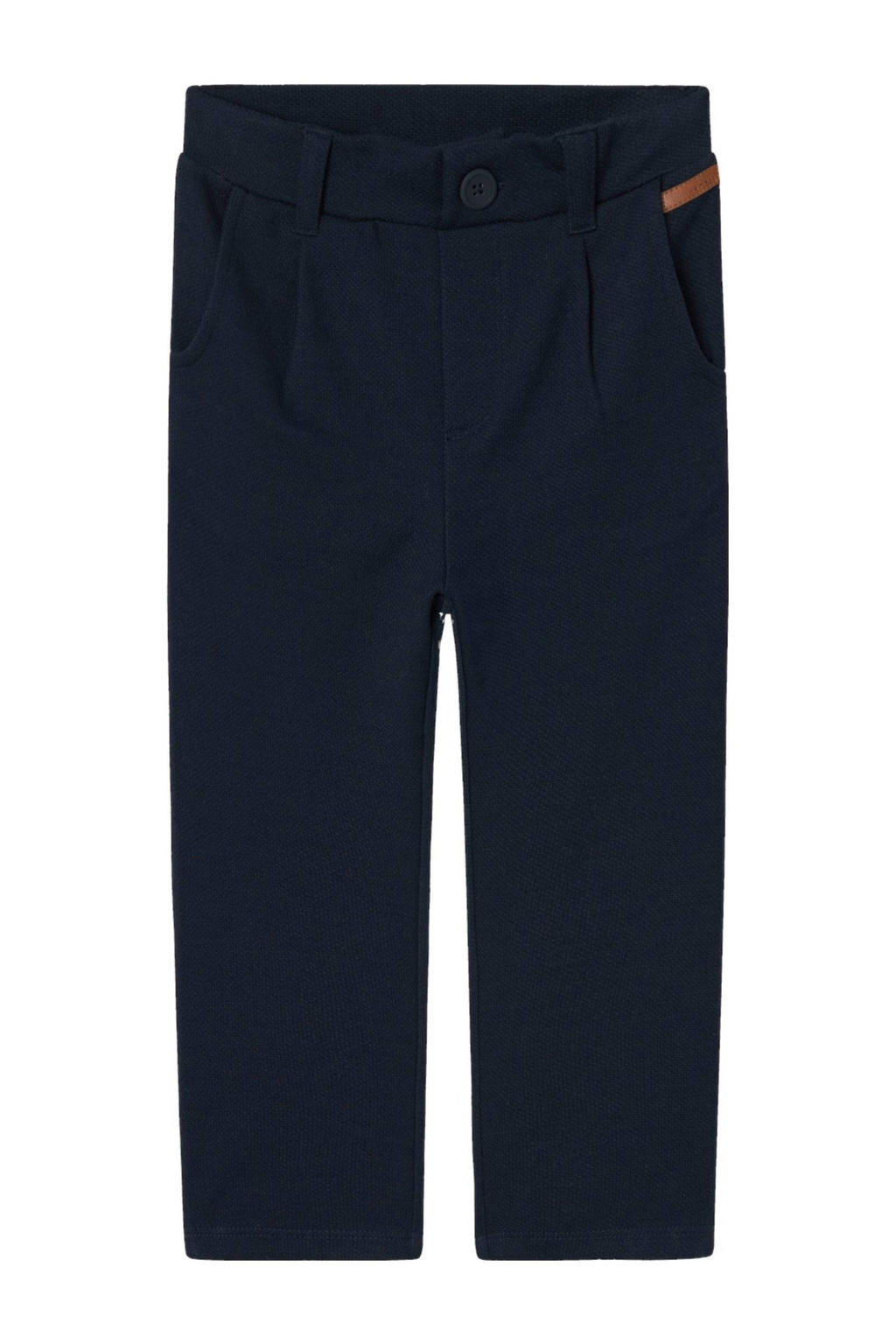 Donkerblauwe jongens NAME IT MINI baby gemêleerde broek van polyester 