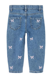 thumbnail: NAME IT MINI loose fit jeans NMFBELLA met strikjes Medium blue denim