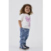 NAME IT MINI loose fit jeans NMFBELLA met strikjes Medium blue denim