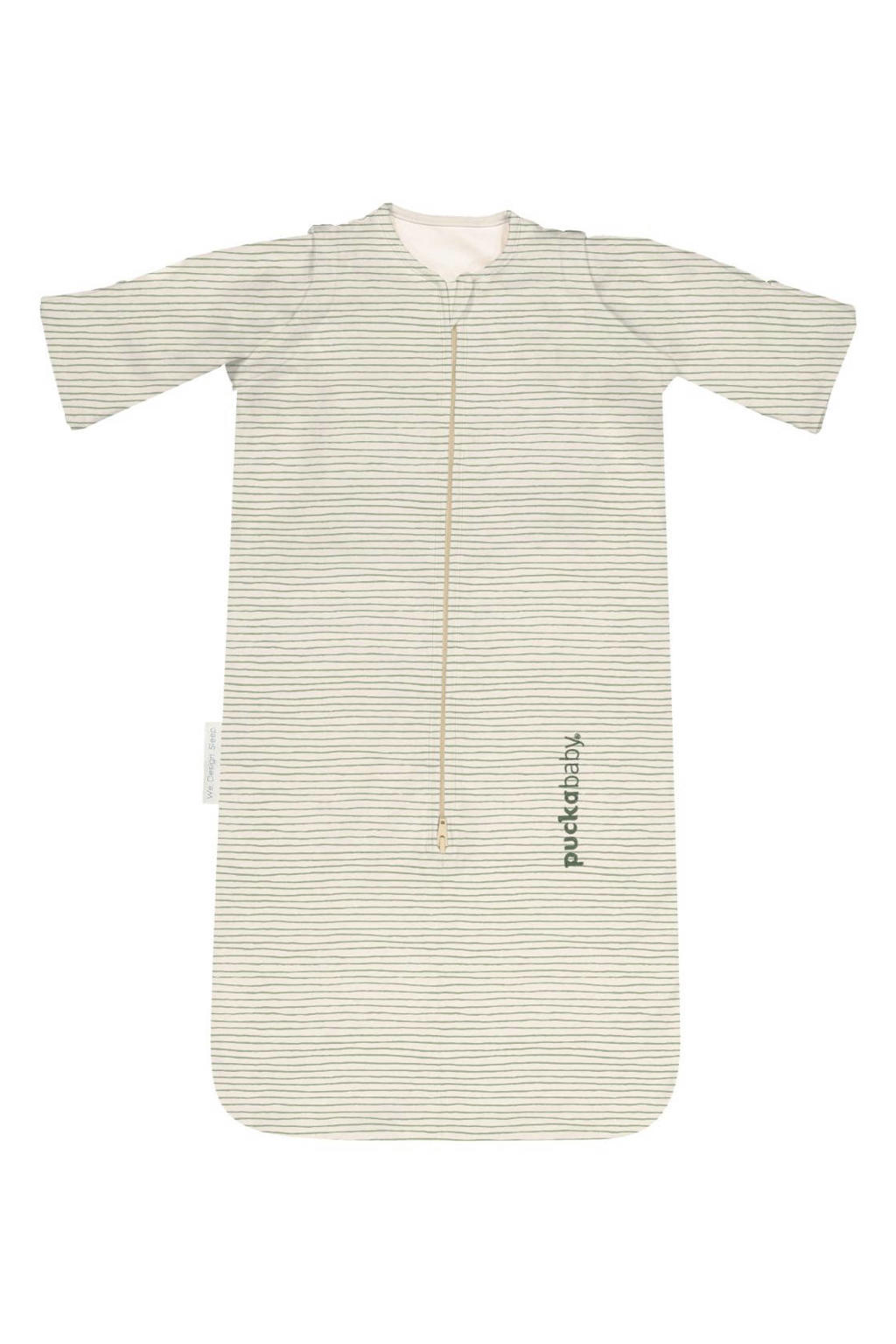 Puckababy The Bag New Born slaapzak Green Stripes 0-6 mnd