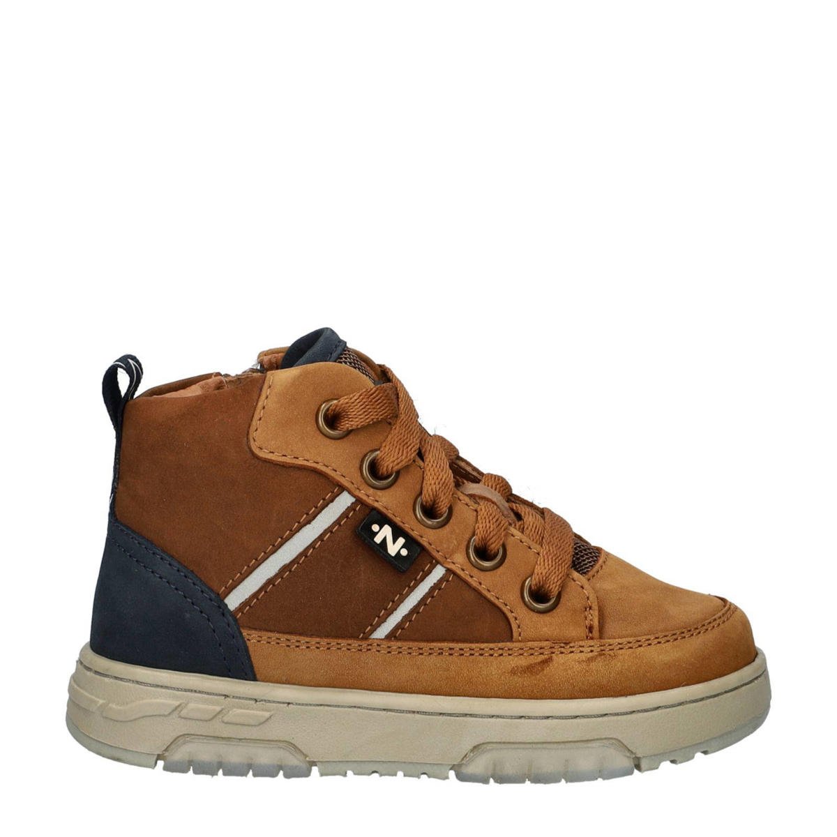 Nelson Kids leren sneakers cognac