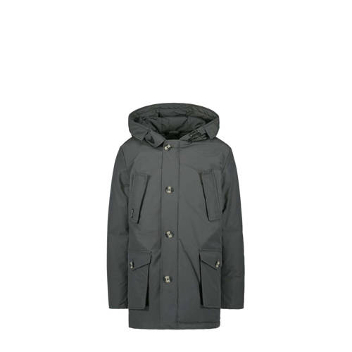 Airforce winterjas Grijs Jongens Polyester Capuchon Effen - maat 176 afbeelding
