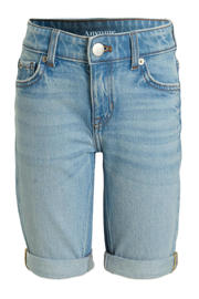 thumbnail: Light blue denim jongens anytime short van denim met regular waist, rits- en knoopsluiting en effen