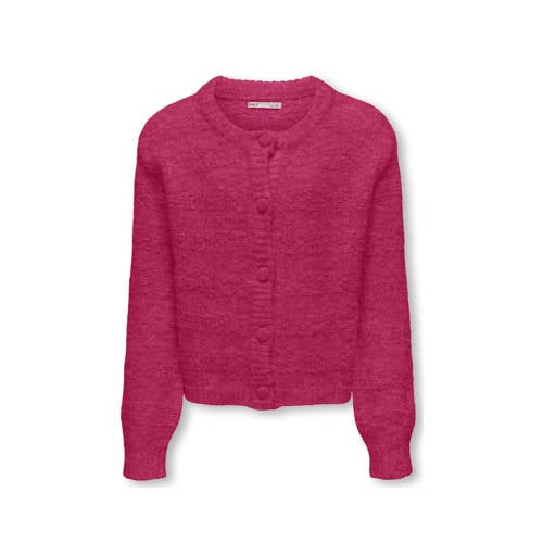KIDS ONLY GIRL vest KOGKLARISA LIFE fuchsia Roze Meisjes Polyester Ronde hals