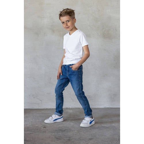 TYGO & vito slim fit jeans medium used Blauw Jongens Stretchdenim Effen - maat 104 afbeelding