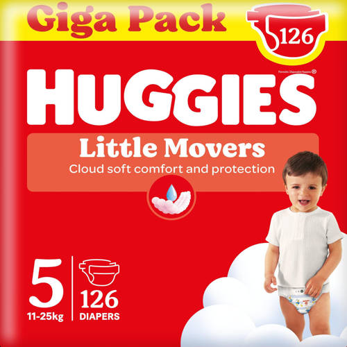 Huggies Little Movers luiers - maat 5 (11 - 25 kg) - 126 stuks