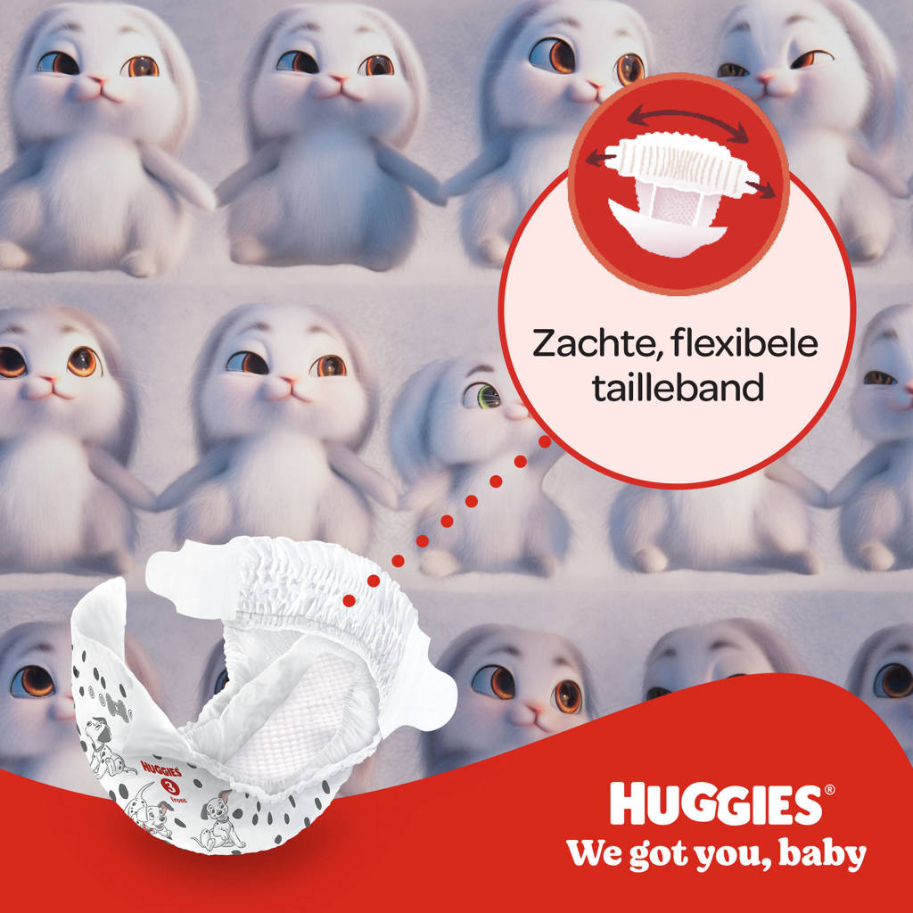 3x Huggies Little Movers Luiers Maat 4 (7 - 18 kg) 50 stuks