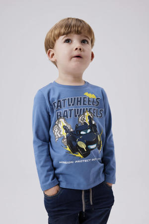 longsleeve NMMJATZY met printopdruk blauw