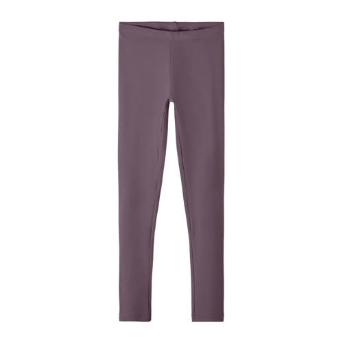 NAME IT KIDS legging NKFVIVIAN paars Meisjes Stretchkatoen Effen - maat 146 afbeelding