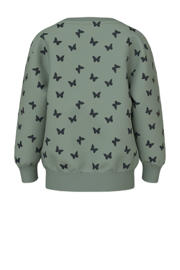 thumbnail: NAME IT MINI sweater NMFDAVINA met hartjes groen/zwart