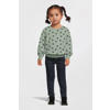 NAME IT MINI sweater NMFDAVINA met hartjes groen/zwart