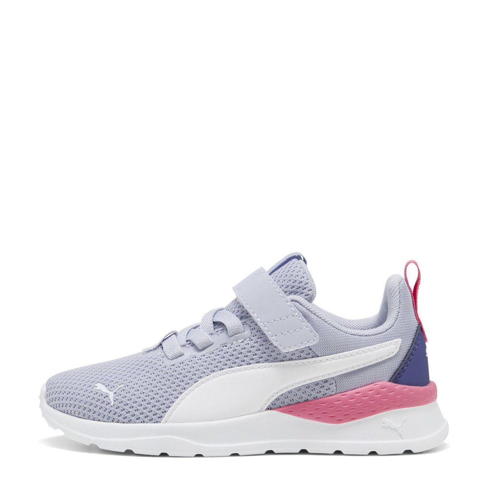 Lichtblauw, wit en roze jongens en meisjes Puma Anzarun Lite sneakers van mesh-imitatie suede/voering: mesh/voetbed: eva met veters