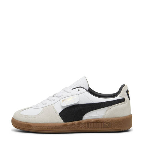 Puma Palermo Lth sneakers wit/donkergrijs Jongens/Meisjes Leer Meerkleurig - maat 37 afbeelding