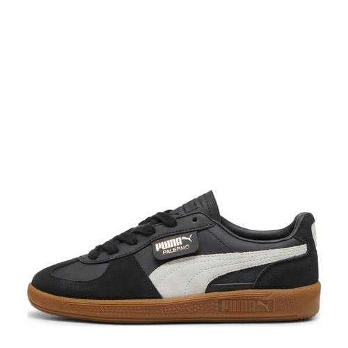 Puma Palermo Lth sneakers zwart/grijs Jongens/Meisjes Leer Meerkleurig