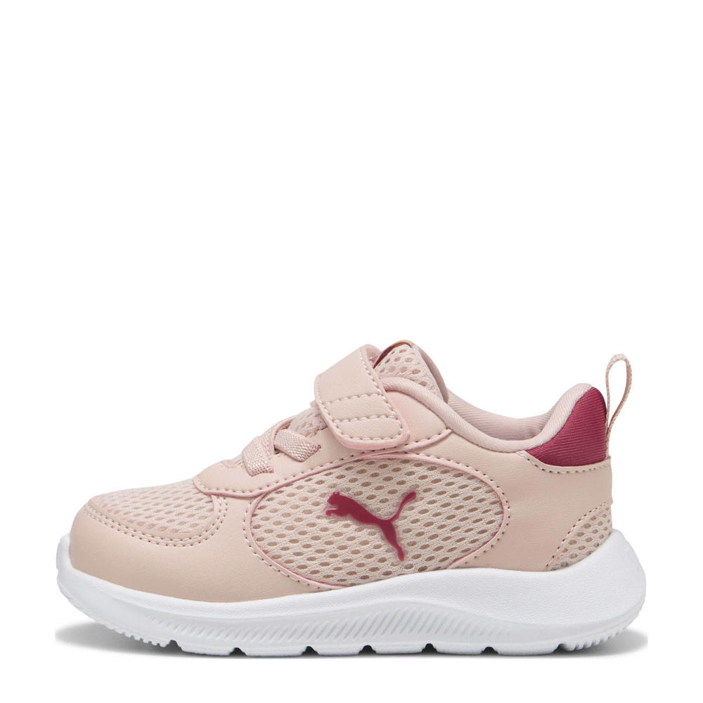 Lichtroze jongens en meisjes Puma Fun Racer 2 sneakers van imitatieleer/voering: mesh/voetbed: eva met veters