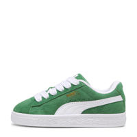thumbnail: Groen en witte jongens en meisjes Puma Suede XL PS sneakers van leer/voering: mesh/voetbed: eva met veters
