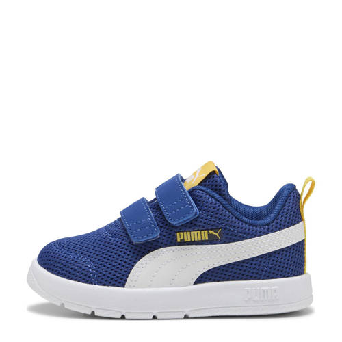 Puma Courtflex V3 Mesh sneakers kobaltblauw/wit/geel Meerkleurig - maat 22 afbeelding