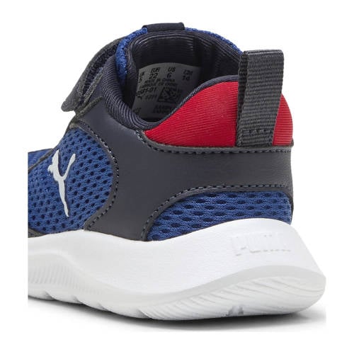 Puma Fun Racer 2 sneakers donkerblauw/wit/rood Jongens/Meisjes Imitatieleer