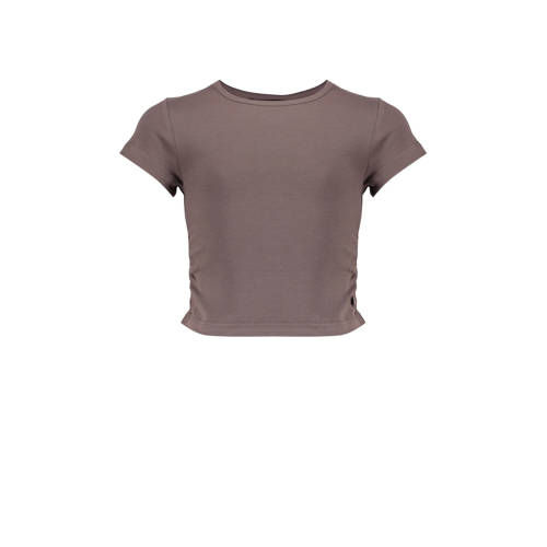 Frankie&Liberty T-shirt bruin Meisjes Katoen Ronde hals Backprint - maat 140 afbeelding