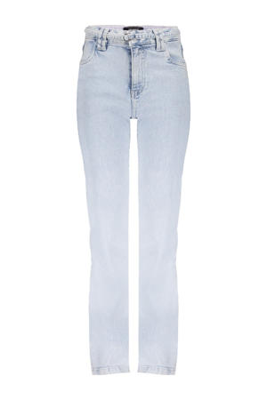 jeans regular high waist light blue denim