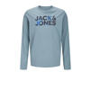 JACK & JONES JUNIOR longsleeve JJSTYD CORP SPLASH met logo lichtblauw