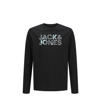 JACK & JONES JUNIOR longsleeve JJSTYD CORP SPLASH met logo zwart