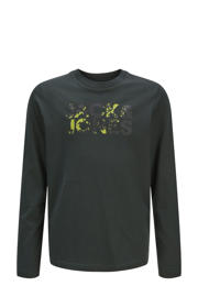 thumbnail: Groene jongens JACK & JONES JUNIOR longsleeve van katoen met lange mouwen en ronde hals