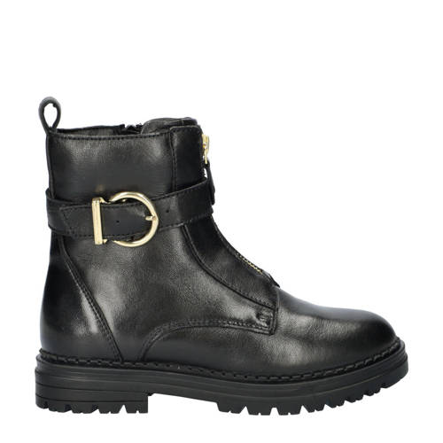 Nelson Kids leren enkelboots zwart Meisjes Leer Effen - maat 32 afbeelding