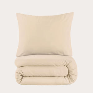 basis dekbedovertrek kinderbed - beige (120x150 cm)
