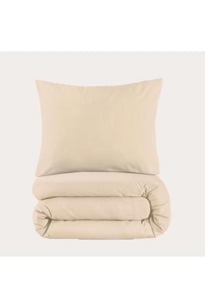 basis dekbedovertrek kinderbed - beige (120x150 cm)