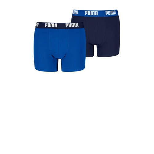 Puma boxershorts - set van 2 blauw / donkerblauw Jongens Stretchkatoen