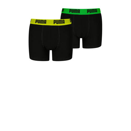 Puma boxershorts - set van 2 zwart Jongens Stretchkatoen Effen - maat 158/164 afbeelding