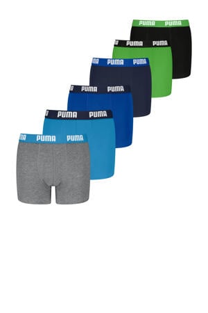 boxershorts - set van 6 grijs / blauw/ groen