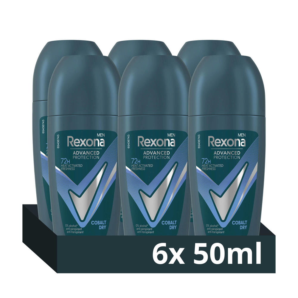 Rexona Men Advanced Protection Cobalt Dry anti-transpirant roller - 6 x 50 ml
