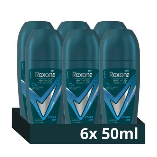 Rexona Men Advanced Protection Cobalt Dry anti-transpirant roller - 6 x 50 ml Deodorant afbeelding