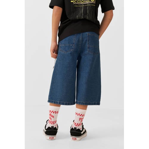 Coolcat oversized skater short Justin blauw Korte broek Jongens Denim Effen