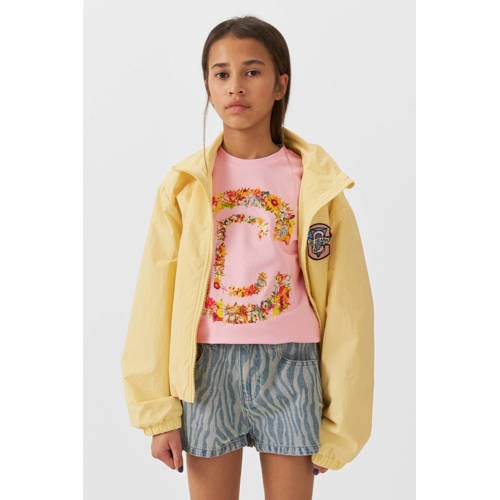 Coolcat denim short Isa met zebraprint blauw Korte broek Dierenprint