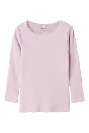 ribgebreide longsleeve NMFKAB warmroze