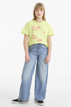 wide leg jeans blauw