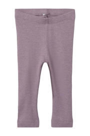 thumbnail: Lilakleurige NAME IT BABY baby legging van katoen met skinny fit, regular waist, elastische inzet en effen