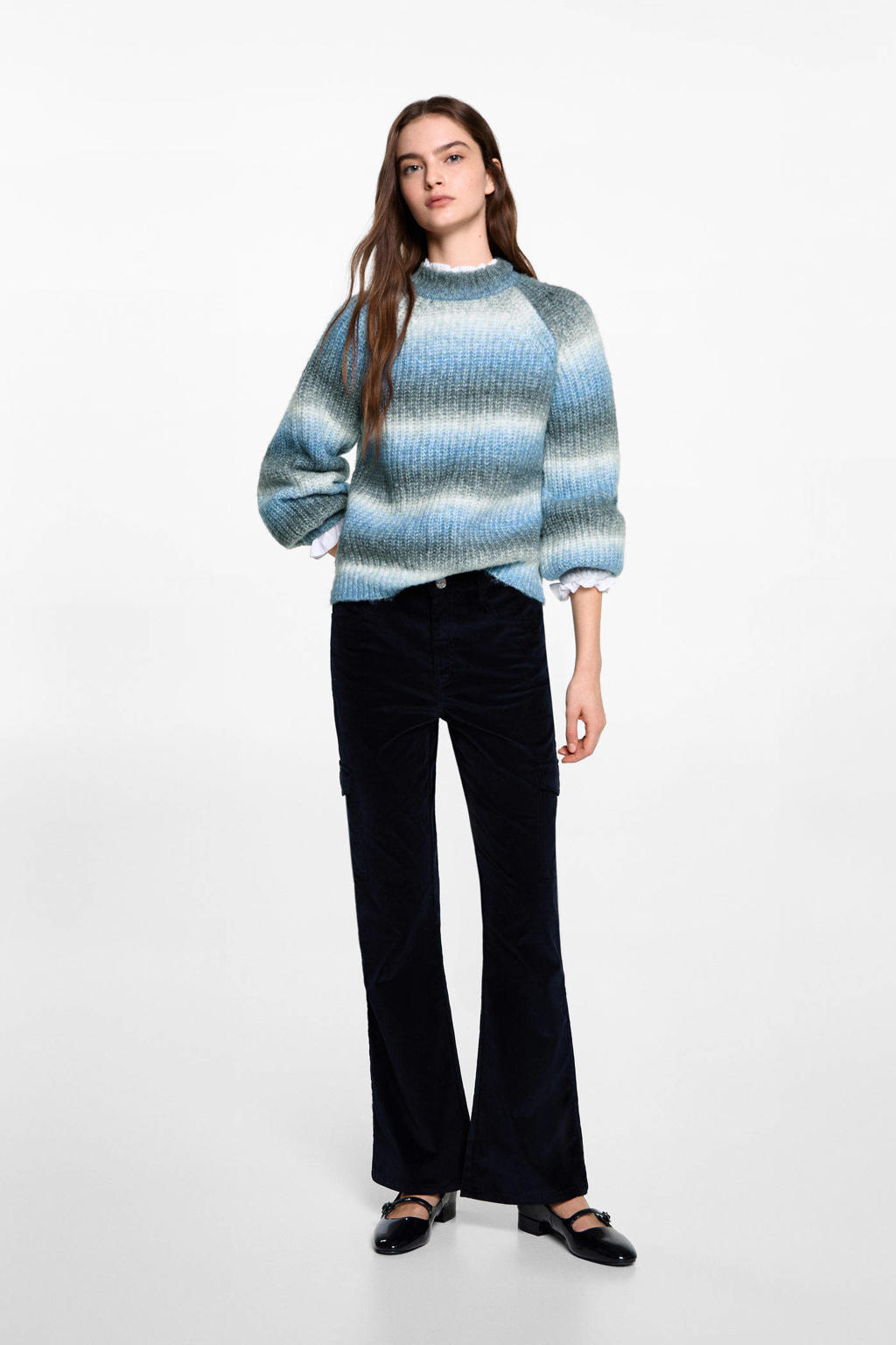 Dokotoo Trui dames V-hals lange mouwen lichte gebreide trui herfst casual bovenstuk trui tops met knoop S-XXL, blauw, M