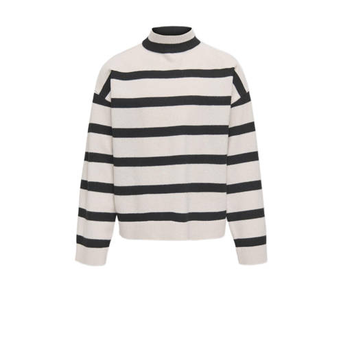 KIDS ONLY GIRL gebreide trui ecru Meisjes Polyester Opstaande kraag Streep - maat 146/152 afbeelding