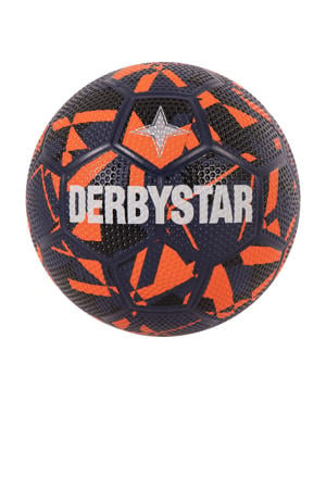 voetbal donkerblauw/zwart/oranje maat 5