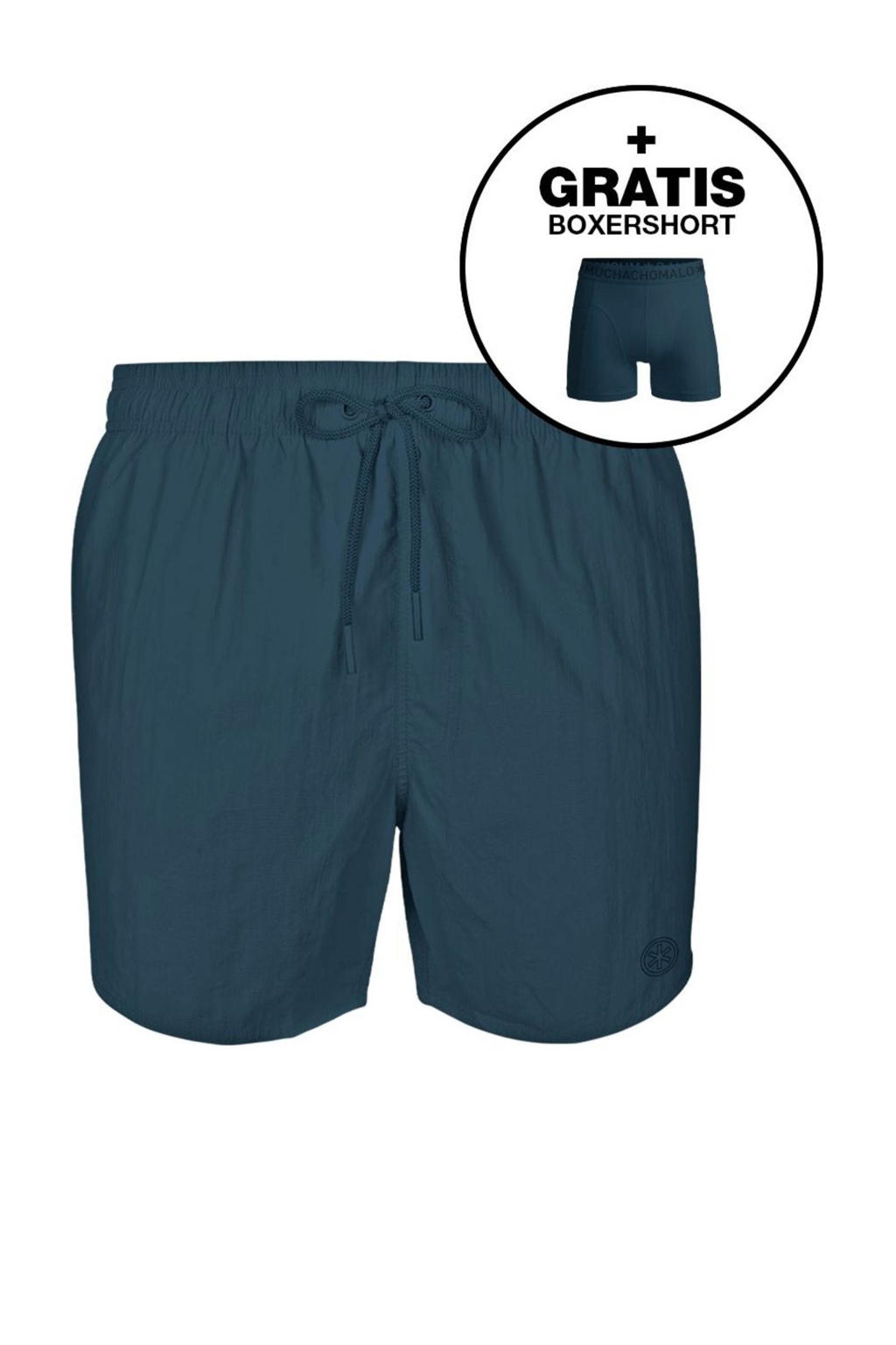Muchachomalo zwemshort + gratis boxershort donkerblauw